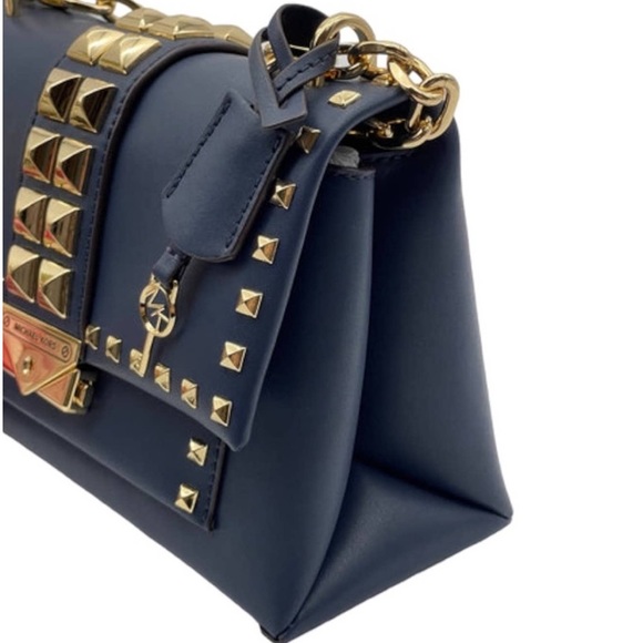 Michael Kors Cece Medium Studded Faux Leather Shoulder Bag - Picture 7 of 14